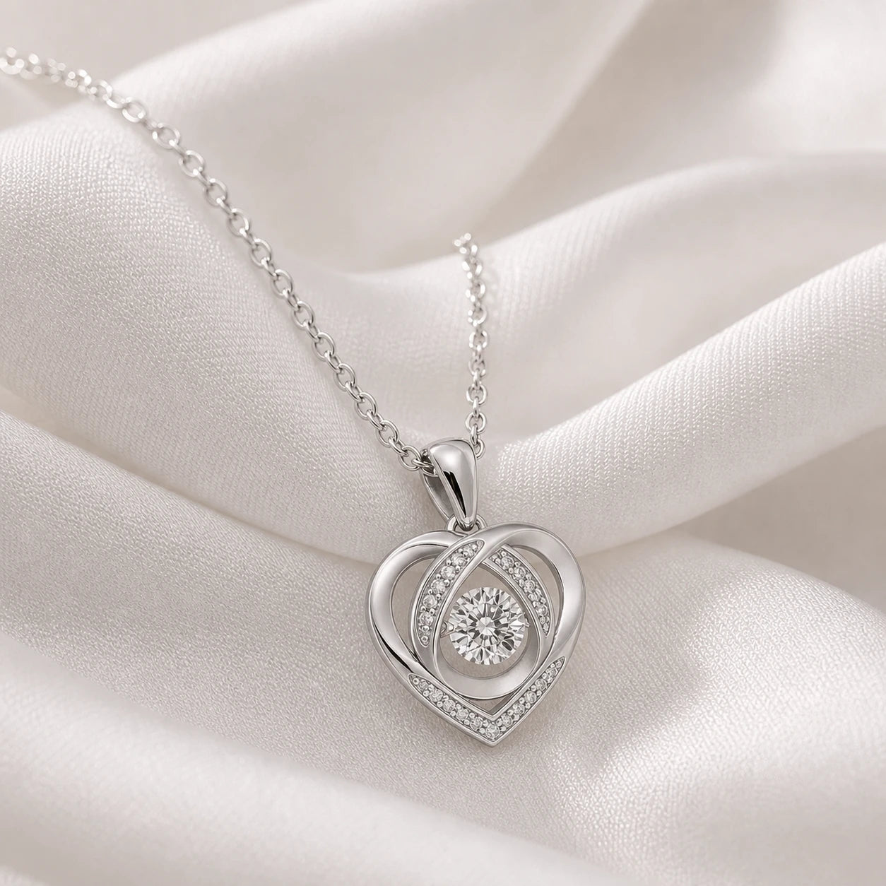 CALEO To My Wife Heart Necklace Gift Set to-my-wife-04-silver