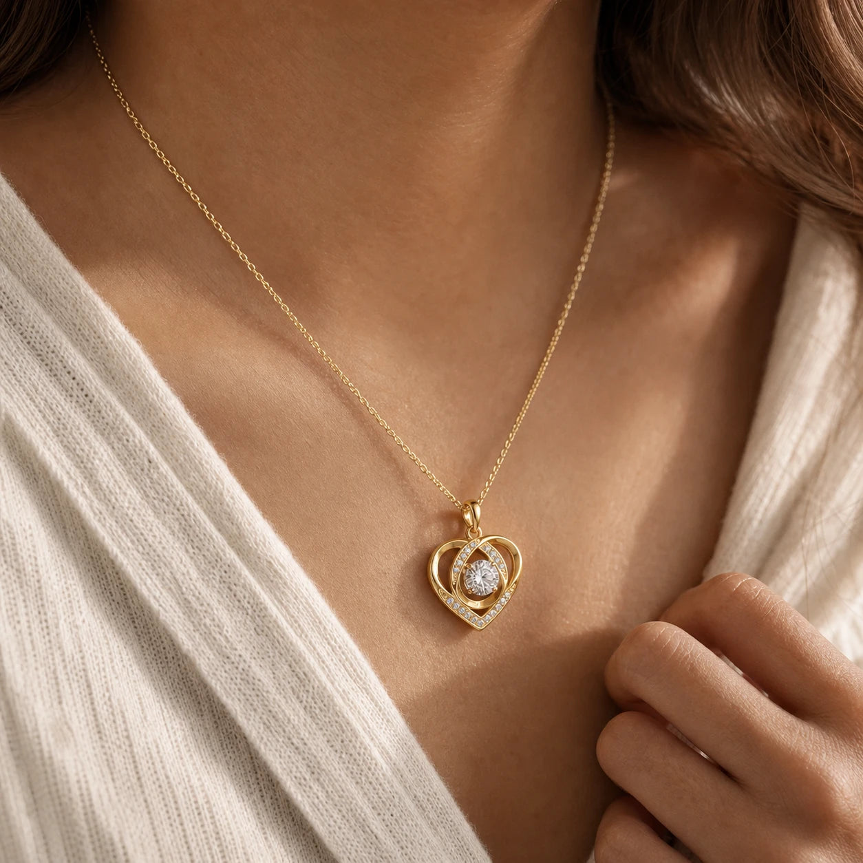 CALEO To My Wife Heart Necklace Gift Set to-my-wife-05-gold