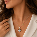 CALEO To My Wife Heart Necklace Gift Set to-my-wife-06-silver