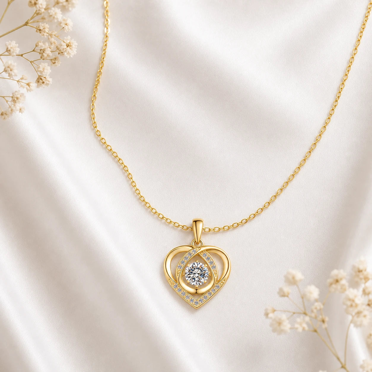 CALEO To My Wife Heart Necklace Gift Set to-my-wife-07-gold