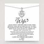 CALEO To My Wife Heart Necklace Gift Set to-my-wife-08-silver-quote