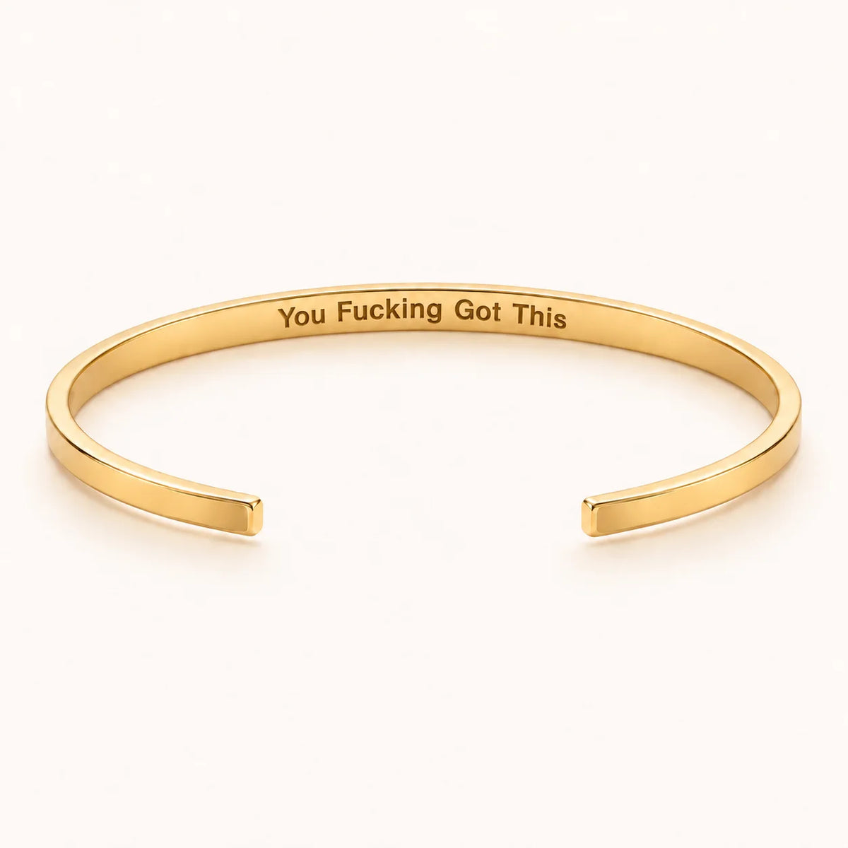 You Fucking Got This - Gold This Too Shall Pass Cuff V2 inner engraving preview