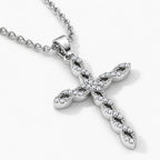 Twining Grace Cross Necklace - thumbnail silver