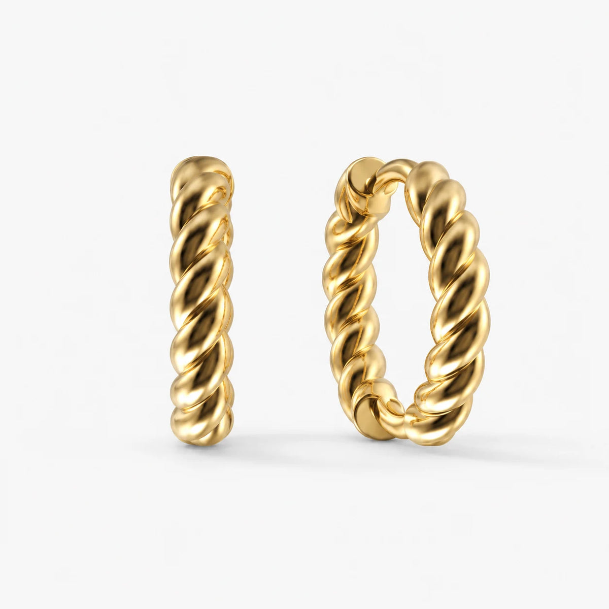 Twisted Grace Hoops - thumbnail gold