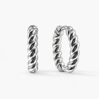 Twisted Grace Hoops - thumbnail silver