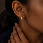 Twisted Grace Hoops - lifestyle ear silver