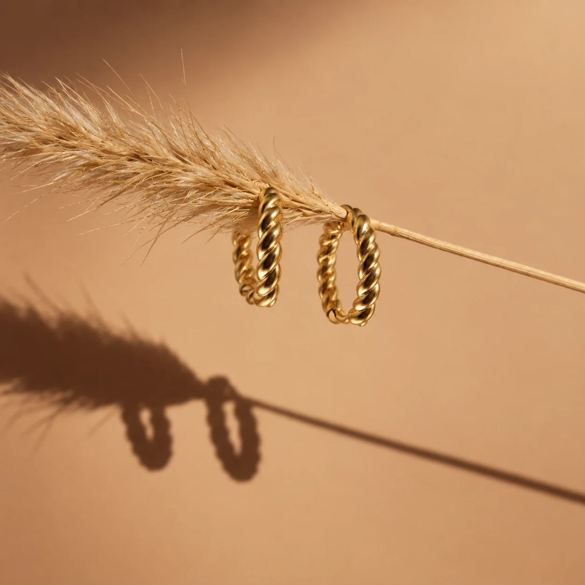 Twisted Grace Hoops - product still gold