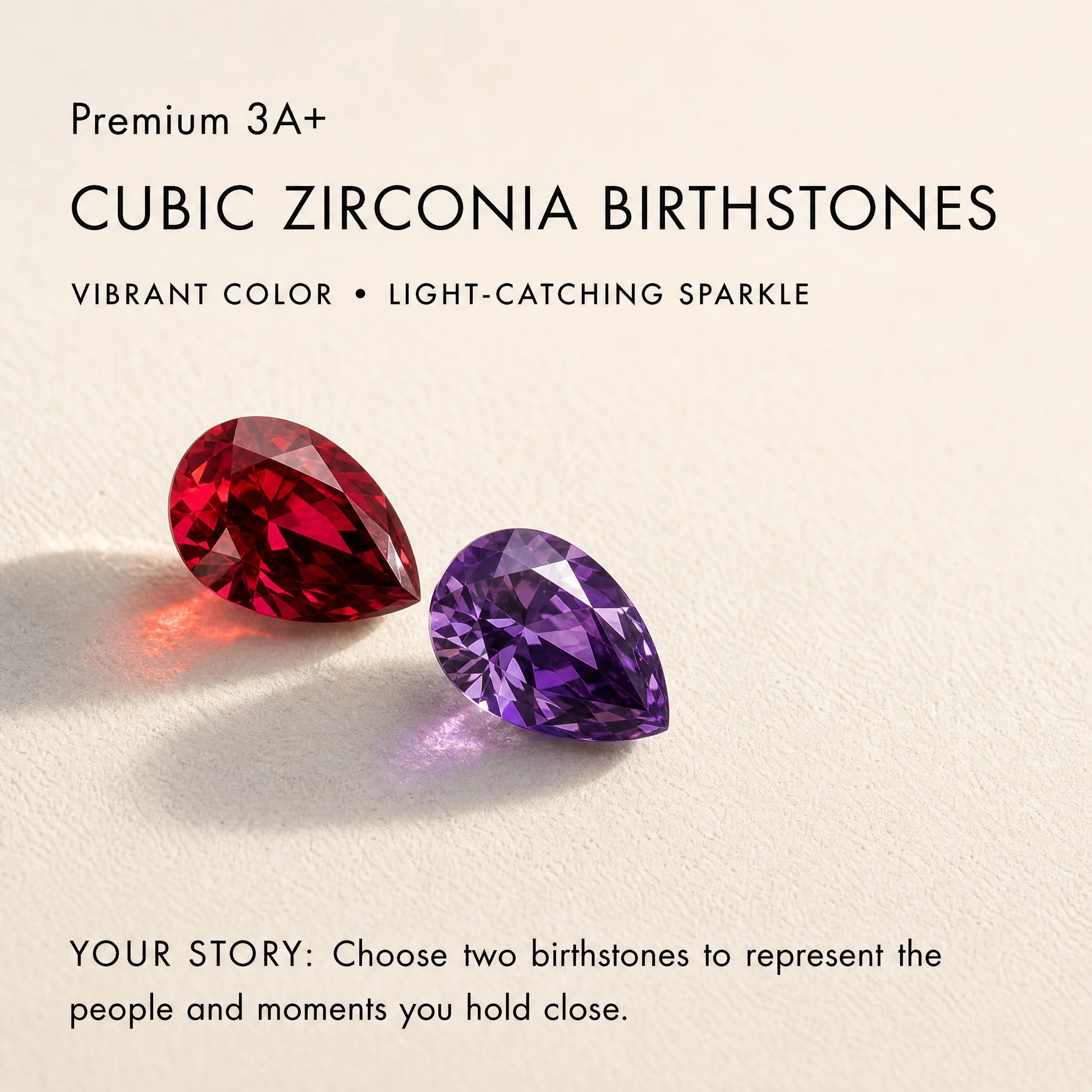 Personalised Two Birthstone Toi et Moi Ring