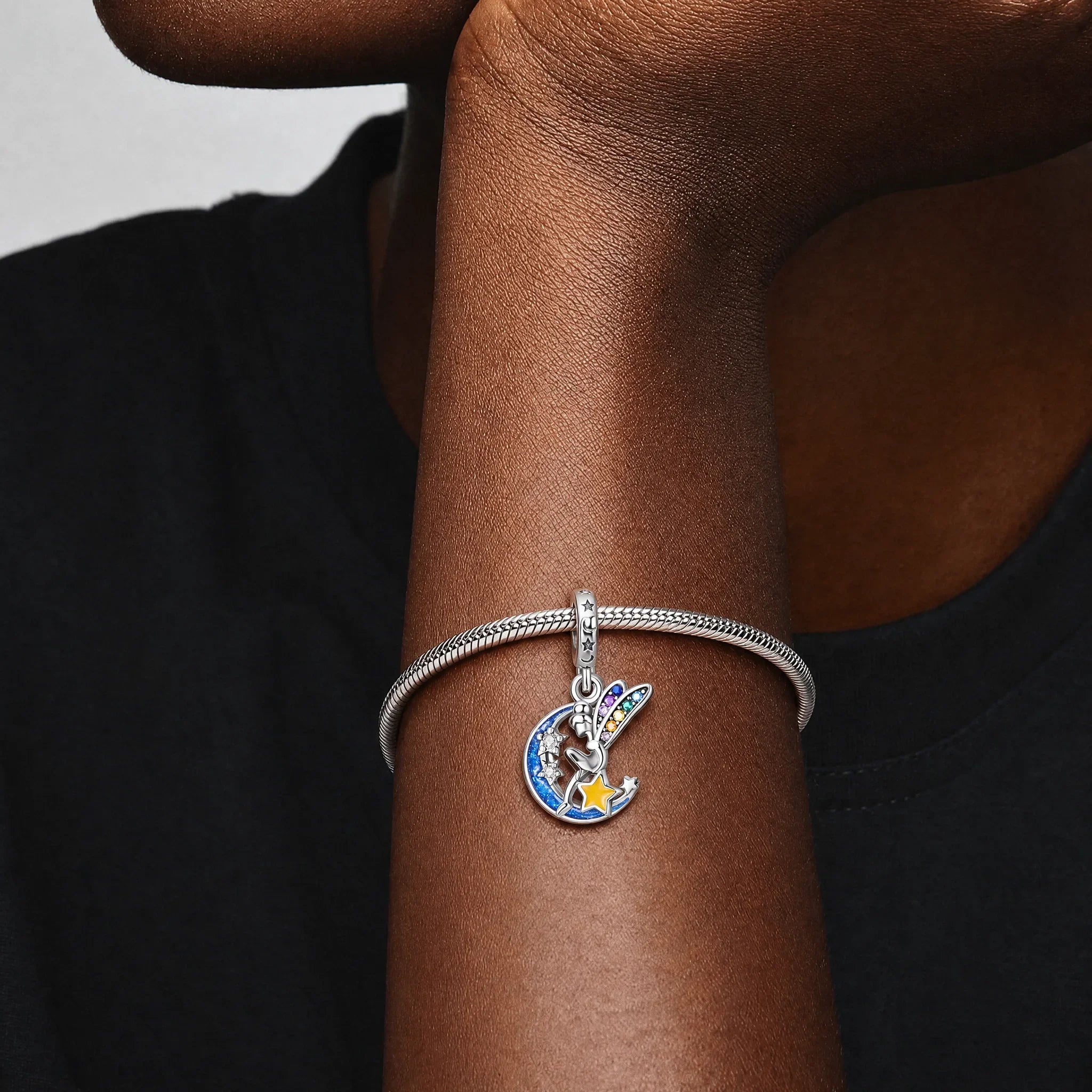Unicorn Moon & Star Dangle Charm lifestyle jewelry image