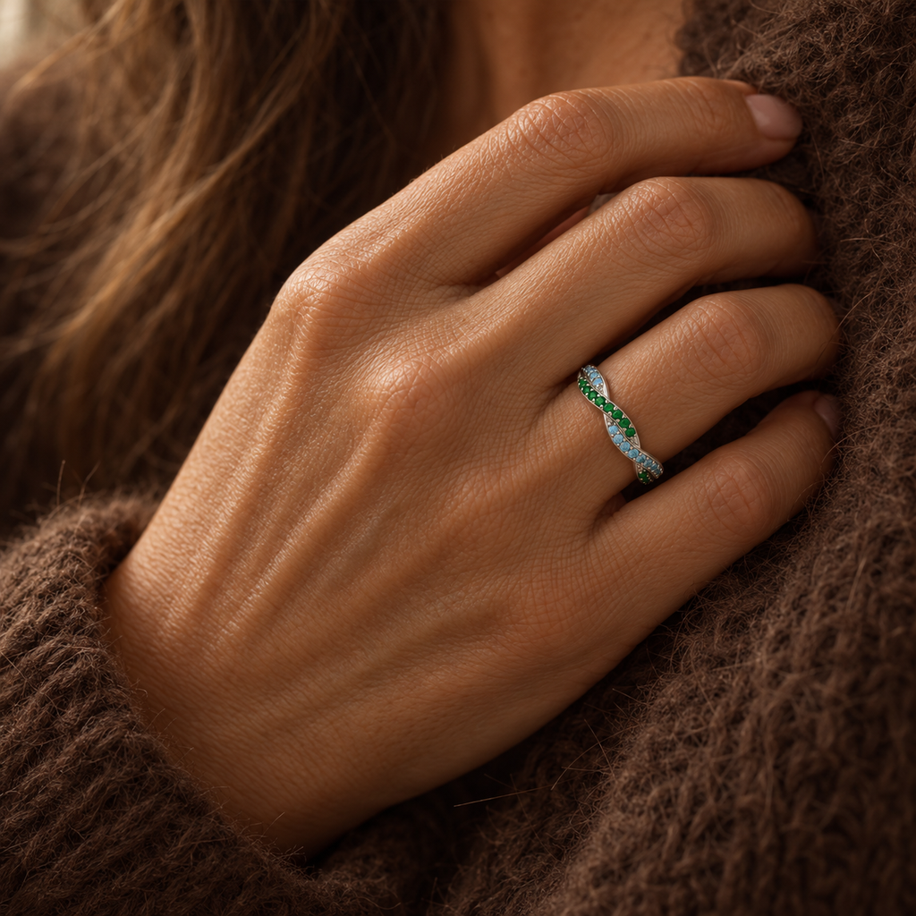Wavy Birthstone Promise Ring — moody knit lifestyle