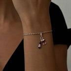 Wine Bottle & Glass Dangle Charm lifestyle jewelry image