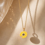 CALEO lifestyle necklace image - Yellow Daisy Enamel Pendant Charm - 2026-07-22