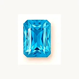 December Blue Topaz emerald-cut birthstone