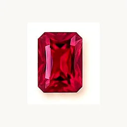 July Ruby emerald-cut birthstone