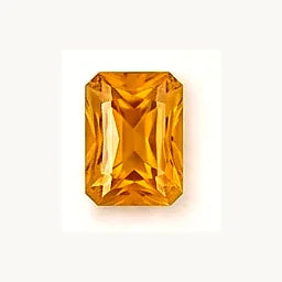 November Citrine emerald-cut birthstone