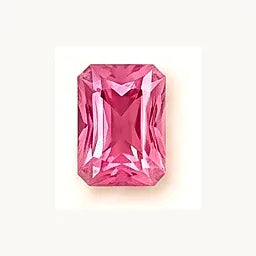 October Pink Tourmaline emerald-cut birthstone