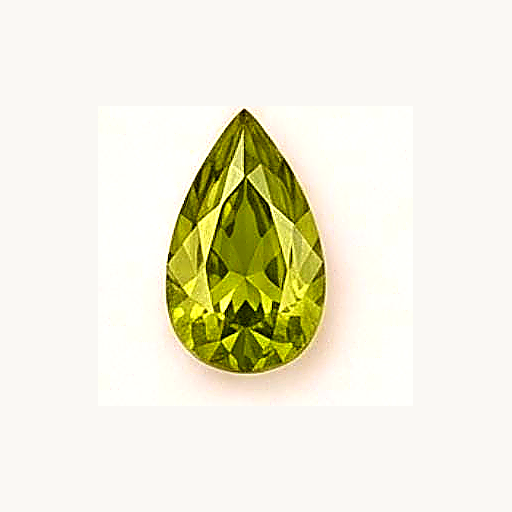August Peridot water drop birthstone