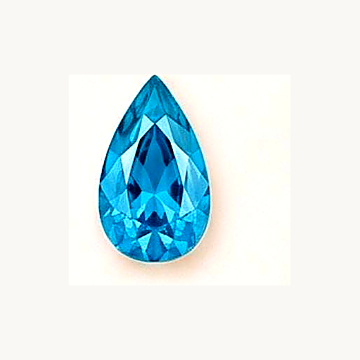 December Blue Topaz water drop birthstone